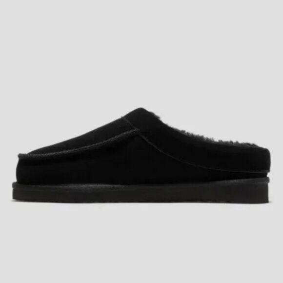 Men's dluxe by dearfoams Lith Slide Slippers Black 7 - Picture 3 of 9